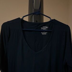 Torrid Dark Blue So Sift V-Neck Tee